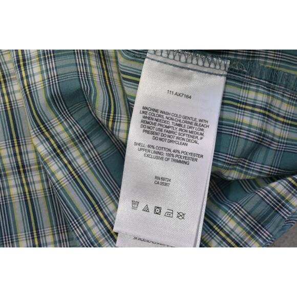 Columbia Omni-Shade Vented Fishing Shirt Plaid Short Sleeve Camping Mens 3XL - Picture 9 of 11